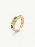 Tri Emerald Ring