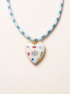 Eye Heart Charm Necklace